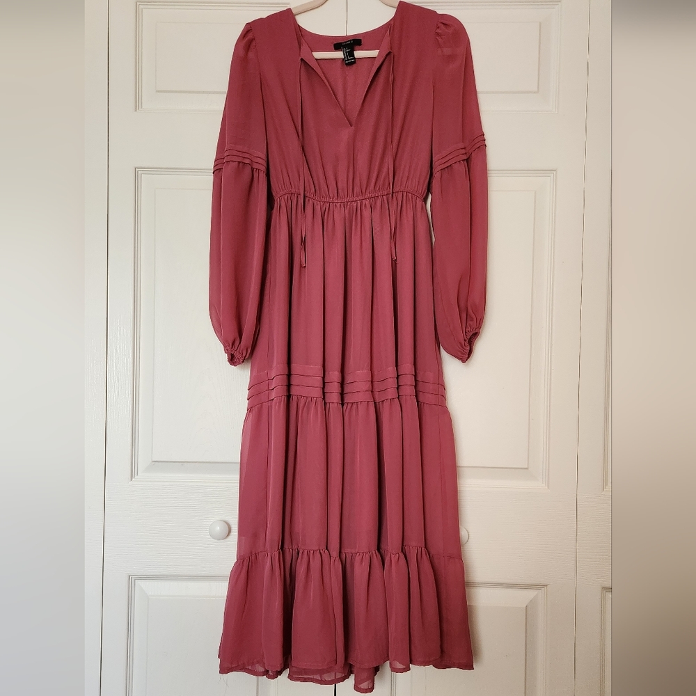 Dusty Rose Midi Dress